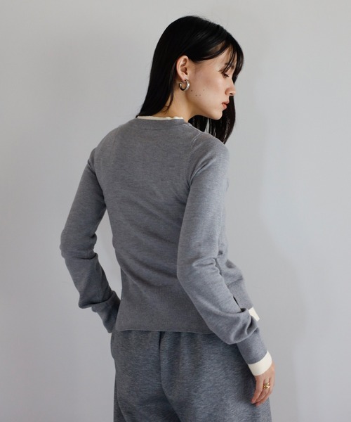 レイヤード風ニットカーディガン ENC カーディガン layered like knit cardigan / レイヤード風ニット