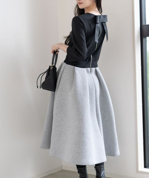 Neige（ネージュ） ワンピース バックリボンワンピース : ZOZOTOWN