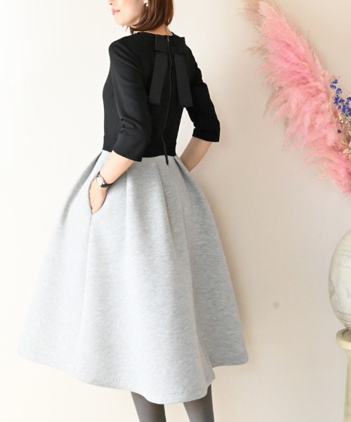 Neige（ネージュ） ワンピース バックリボンワンピース : ZOZOTOWN