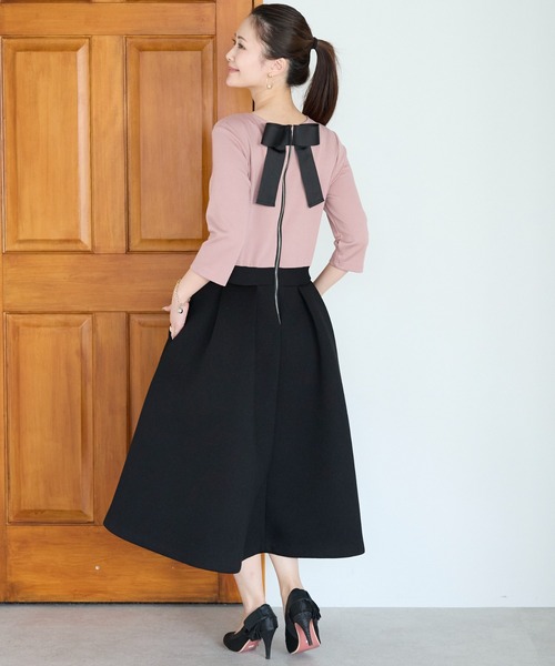 【新品未使用タグ付き】ネージュ neige バックリボンワンピース Neige（ネージュ） ワンピース バックリボンワンピース今季ラスト販売