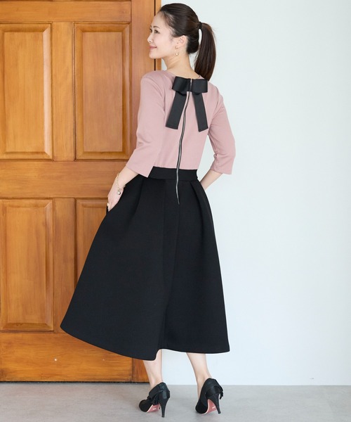 【新品未使用タグ付き】ネージュ neige バックリボンワンピース Neige（ネージュ） ワンピース バックリボンワンピース今季ラスト販売