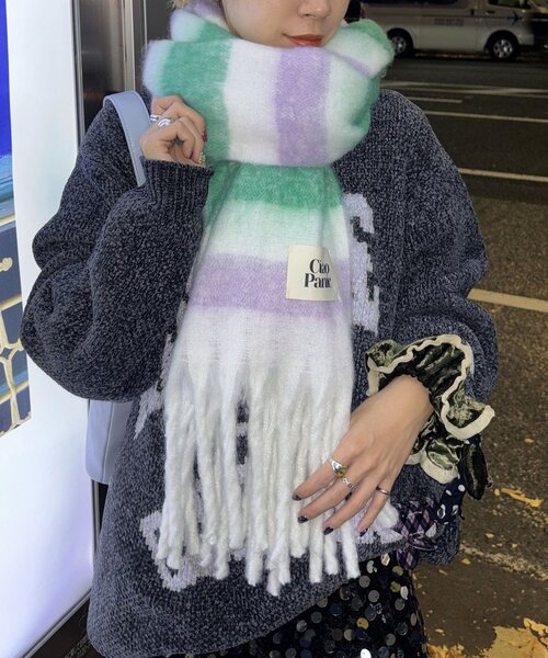 RICE NINE TEN/マフラー GREEN PINK。 RICE NINE TEN/マフラー GREEN PINK 特別