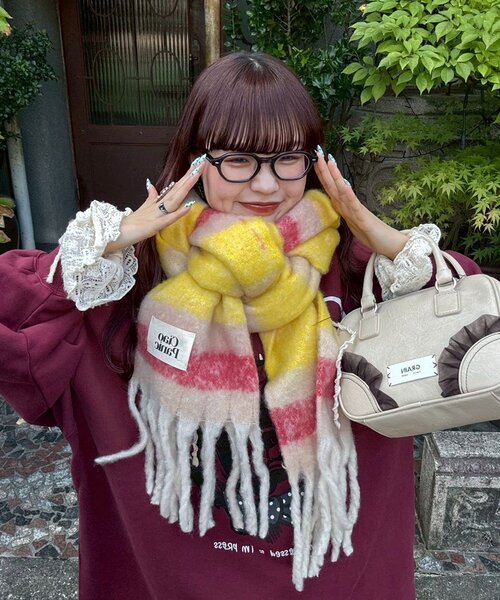 CIAOPANIC（チャオパニック） マフラー ストール ボーダーアソート