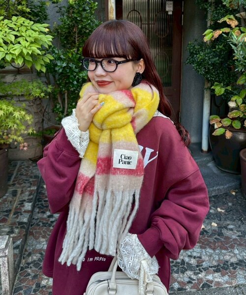 CIAOPANIC（チャオパニック） マフラー ストール ボーダーアソート