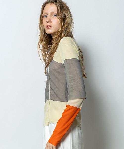 AULA AILA シェルプリントTシャツ オーバーサイズ チュール SHELL
