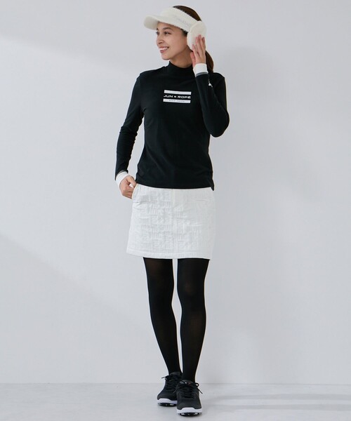 JUN&ROPE'（ジュンアンドロペ） tシャツ フロントロゴ長袖モックプル