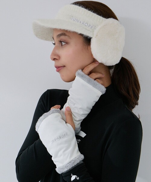 JUN&ROPE'（ジュンアンドロペ） tシャツ フロントロゴ長袖モックプル