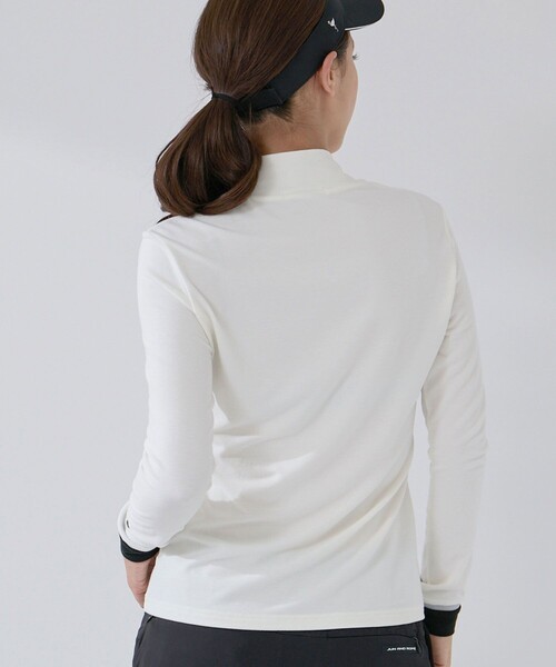 JUN&ROPE'（ジュンアンドロペ） tシャツ フロントロゴ長袖モックプル