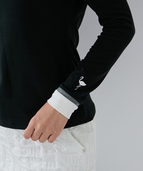 JUN&ROPE'（ジュンアンドロペ） tシャツ フロントロゴ長袖モックプル