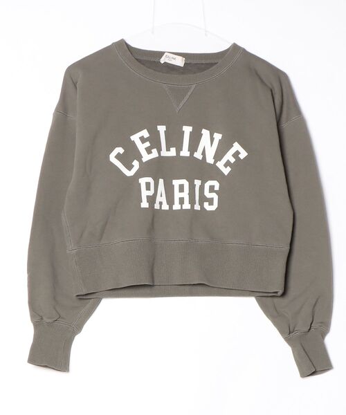 CELINE（セリーヌ） スウェットカットソー FREE グリーン レディース