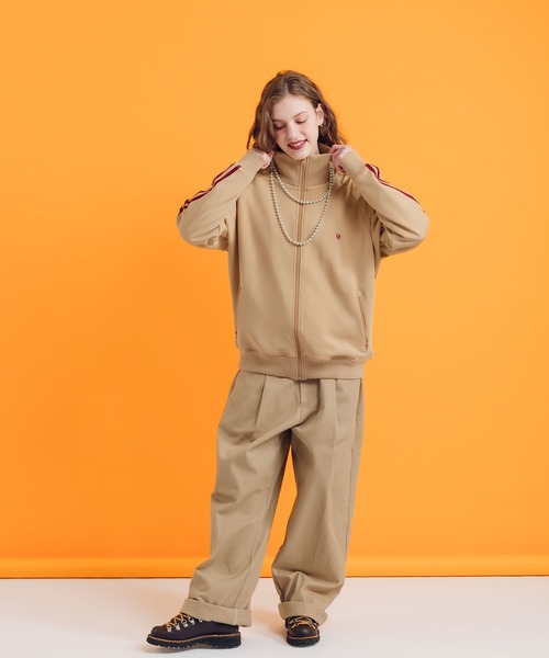 「MUHET」 ジャージブルゾン X-LARGE チャコールグレー レディース_画像7