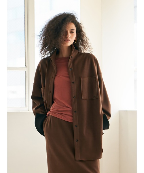 オーバーサイズボックスシャツ　ブラウン ETRE TOKYO - オーバーサイズボックスシャツ - BROWN | ADDICT WEB SHOP