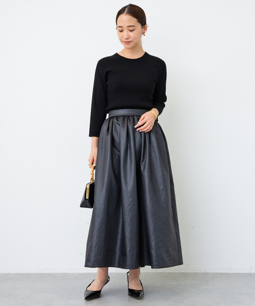 「Deuxieme Classe」 「EVERYDAY I LIKE.」7分袖ニット FREE ブラック レディース_画像2