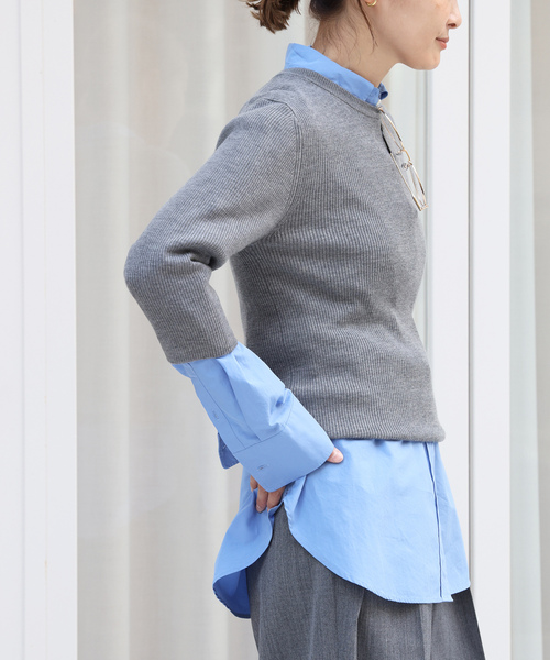 「Deuxieme Classe」 「EVERYDAY I LIKE.」7分袖ニット FREE ブラック レディース_画像8