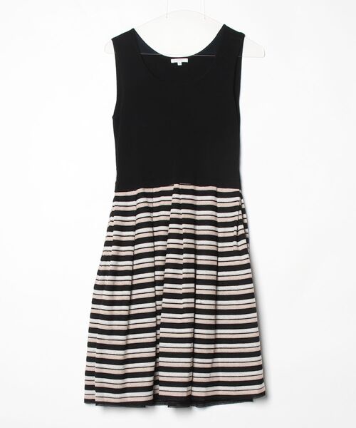 TO BE CHIC（トゥー ビー シック） ボーダー柄ニットワンピース 40