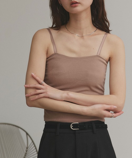 ad thie（アドティエ） 裏起毛 カップ付き キャミソール : ZOZOTOWN