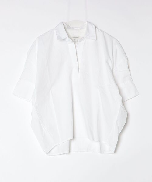 ブラウス シャツ BANANA REPUBLIC FACTORY STORE　　日本限定 ドレーピー カラード プルオーバー ポプリンシャツの画像