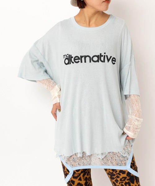 美品【RNA】メッシュロンT RNA（アールエヌエー） tシャツ M2623 チュールメッシュタンクロンT