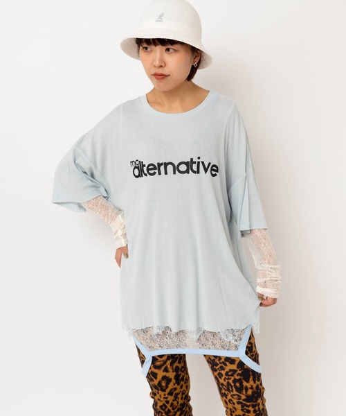 RNA（アールエヌエー） tシャツ M2623 チュールメッシュタンクロンT