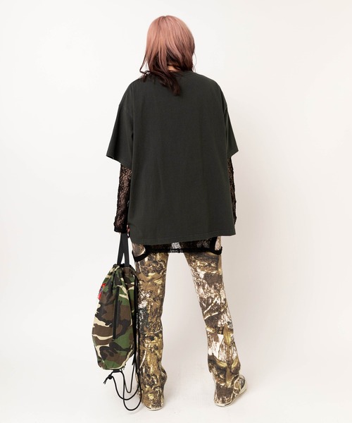 RNA（アールエヌエー） tシャツ M2623 チュールメッシュタンクロンT