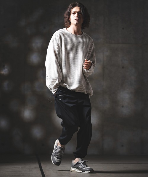 パンツ mp14559-Airy Smooth Fabric Relaxed Fit Joggers ジョガーパンツ(201-029-gls-cg)の画像