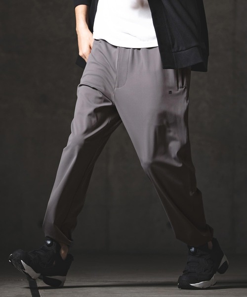 パンツ mp14559-Airy Smooth Fabric Relaxed Fit Joggers ジョガーパンツ(201-029-gls-cg)の画像