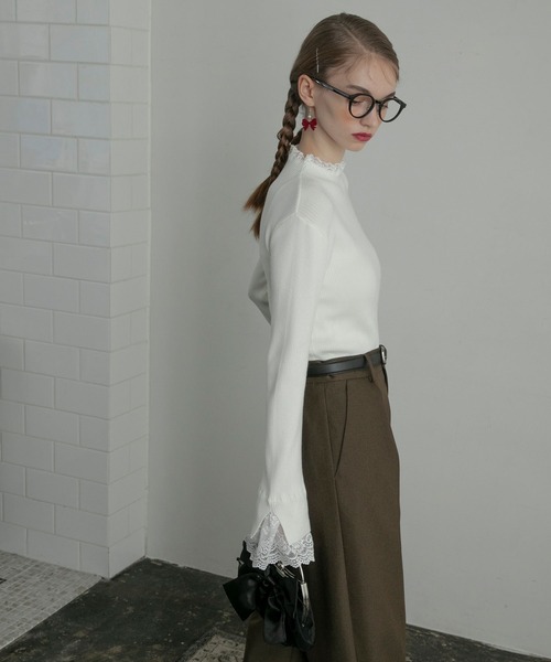 「BONLECILL noir」 長袖ニット FREE チャコールグレー レディース_画像5