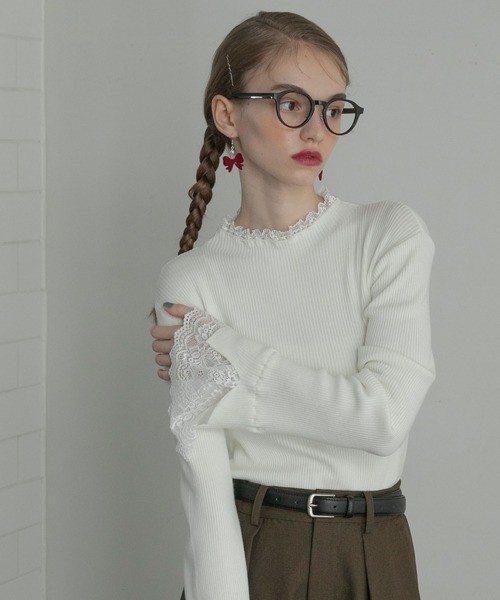 「BONLECILL noir」 長袖ニット FREE チャコールグレー レディース_画像8