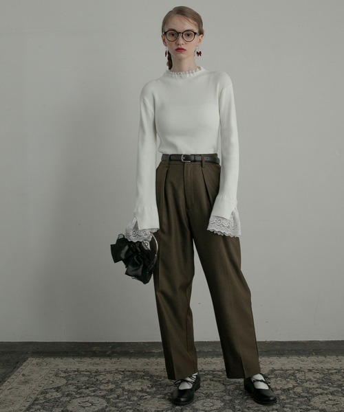 「BONLECILL noir」 長袖ニット FREE チャコールグレー レディース_画像9