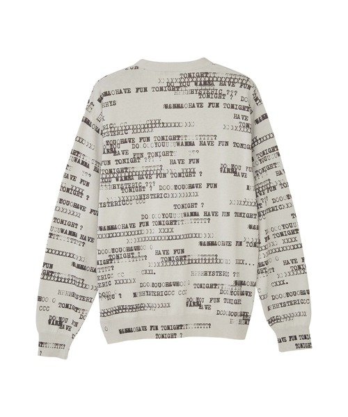 「HYSTERIC GLAMOUR」 「Thee Hysteric XXX」ニットカーディガン LARGE チャコール メンズ_画像3