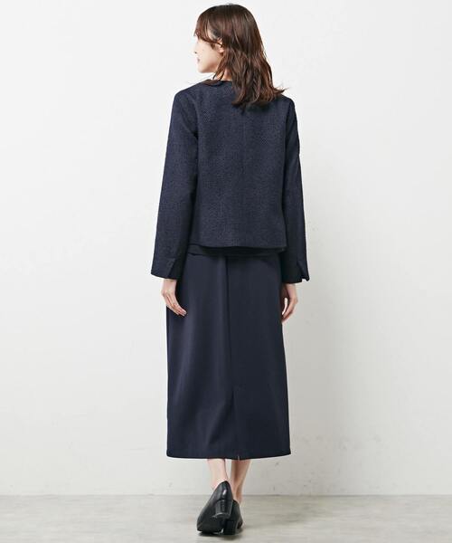 「MELROSE claire」 ツイードジャケット 2 ブラック レディース_画像4