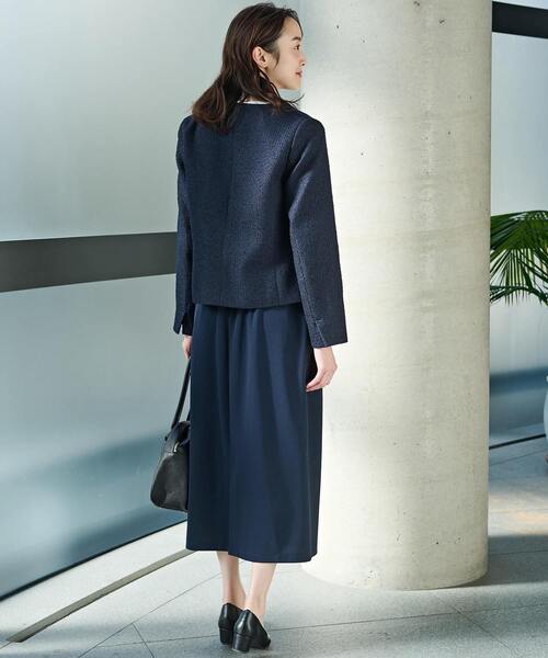 「MELROSE claire」 ツイードジャケット 2 ブラック レディース_画像8