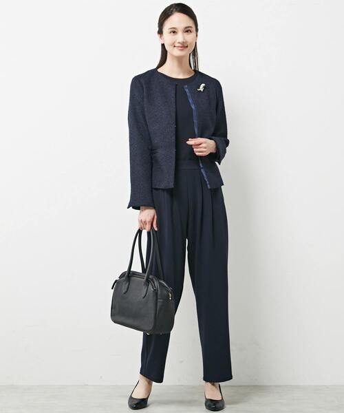 「MELROSE claire」 ツイードジャケット 2 ブラック レディース_画像9