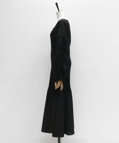 「TITE IN THE STORE」 「VERSEAU」長袖ワンピース 38 ブラック レディース_画像4