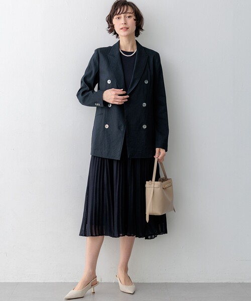 23区（ニジュウサンク） コート アウター リネンレーヨンストレッチ