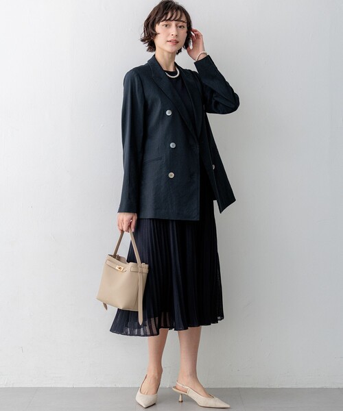 23区（ニジュウサンク） コート アウター リネンレーヨンストレッチ