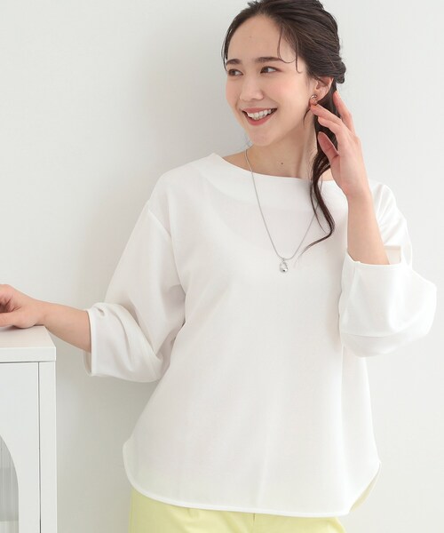 デザインリング２点/ターコイズネックレスセット/シューラルー チュニック SHOO・LA・RUE（シューラルー） ブラウス シャツ 「2点セット/7分袖