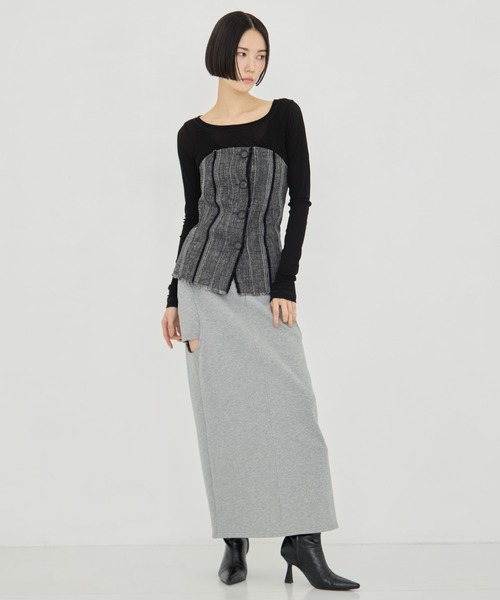 CLANE（クラネ） スカート 「CLANE/クラネ」CIRCLE CUT SWEAT SKIRT
