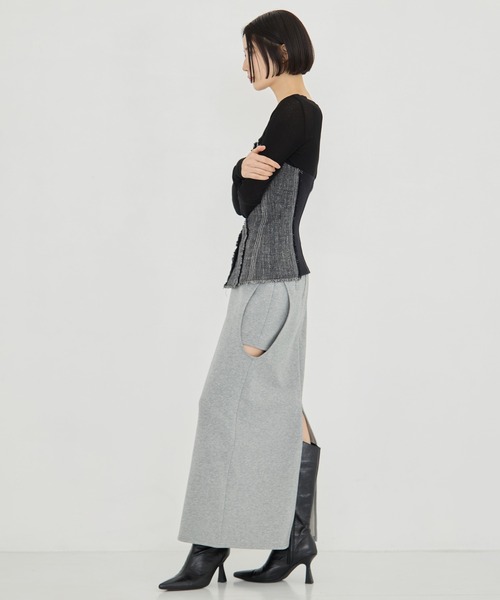CLANE（クラネ） スカート 「CLANE/クラネ」CIRCLE CUT SWEAT SKIRT