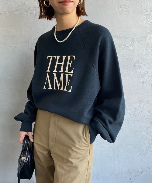 「AMERICANA」 スウェットカットソー ONE SIZE スミクロ レディース