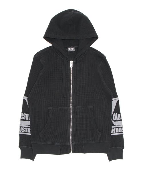 DIESEL（ディーゼル） ジップアップパーカー MEDIUM ブラック メンズ 