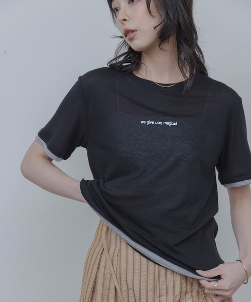 Eimee Law（エイミーロウ） tシャツ ロゴプリントコンパクトシアーT