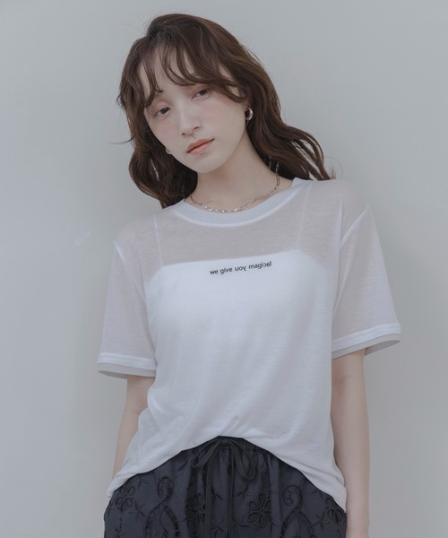 Eimee Law（エイミーロウ） tシャツ 半袖 ロゴプリントコンパクト