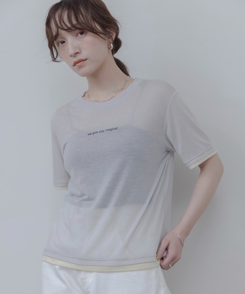 Eimee Law（エイミーロウ） tシャツ 半袖 ロゴプリントコンパクト