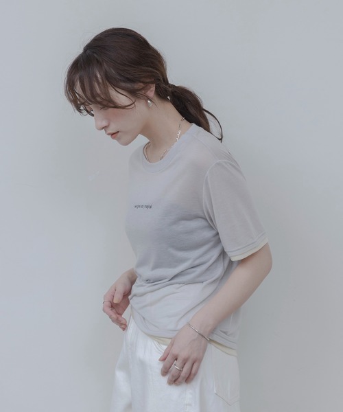 Eimee Law（エイミーロウ） tシャツ ロゴプリントコンパクトシアーT