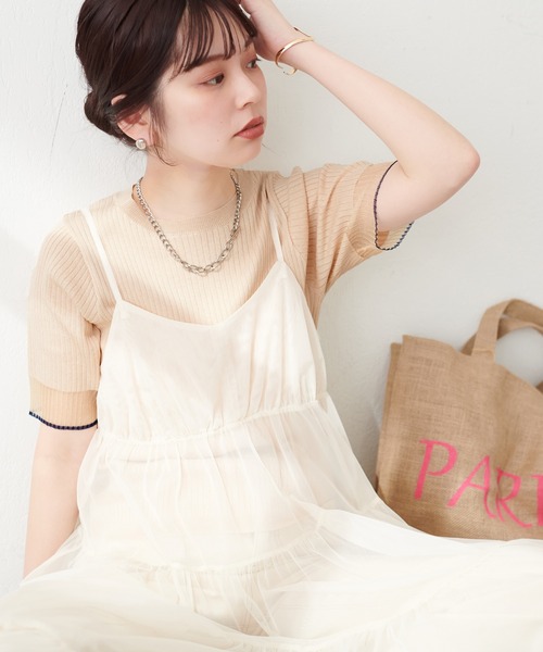 「natural couture」 半袖カットソー FREE ピンク レディース_画像3
