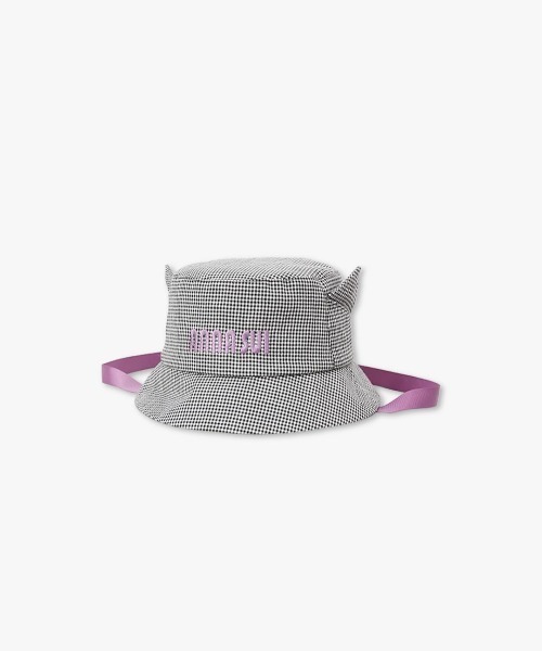 ANNA SUI（アナスイ） 帽子 ハット ネコ耳ロゴ刺しゅうクロッシェ