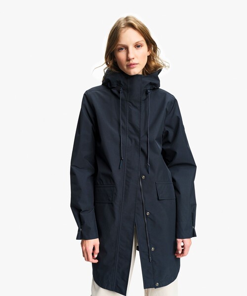 マウンテンパーカー ウインドブレーカー GORE-TEX ゴアテックス 防風 防水 透湿 ロングフーデッドフィッシュテールジャケット レディースの画像