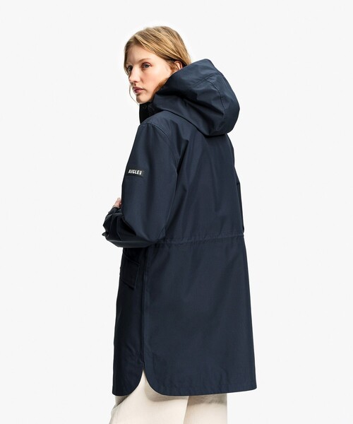 マウンテンパーカー ウインドブレーカー GORE-TEX ゴアテックス 防風 防水 透湿 ロングフーデッドフィッシュテールジャケット レディースの画像