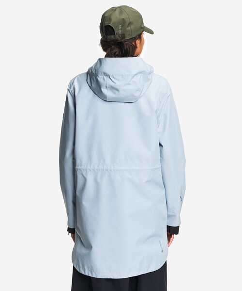 マウンテンパーカー ウインドブレーカー GORE-TEX ゴアテックス 防風 防水 透湿 ロングフーデッドフィッシュテールジャケット レディースの画像